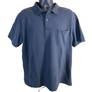 L.L Bean Men’s Black Polo With Front Pocket Size XL 100% Cotton
